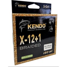 Kendo X-12+1 Braided 150M Apple Green Örgü Ip