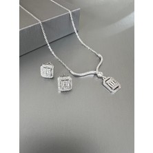 Zeta Jewel Pırlanta Model Gümüş Baget Set