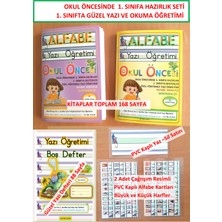 Okul Öncesi ve 1. Sınıf Okuma Yazma Yazı Öğretimi  Alfabe Defteri Kitabı , Ana Sınıfı Anasınıfı Alfabe Kartları - 2 Öğrencilik Set - 2 Adet