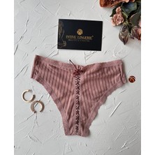 Intive Lingerie Lola Transparan Arkası Bağlama Detaylı Fantasy/günlük Kullanım Külot/tanga (Limited)