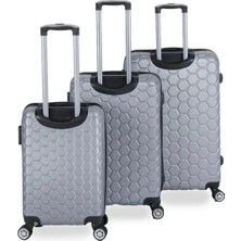 Saddlebag Altıgen Desen Abs Seyahat Valizi, Canyon Serisi, 3'lü Set