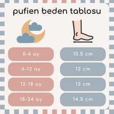 Pufien Kaydırmaz Tabanlı, Pamuk Astarlı, Ev Kreş Patik, Ilk Adım Ayakkabısı