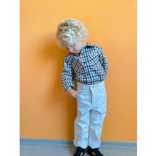 Tude Kids Erkek Çocuk Kareli Kahverengi Gömlek