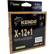 Kendo X-12+1 Braided 300M Apple Green Örgü Ip
