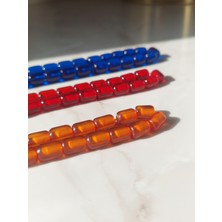 Sancaktar Tesbihçilik Ateş Kehribar Tesbih, 6 x 9, Kapsül Kesim, Metal Püskül