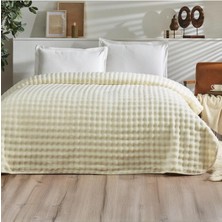 Özdilek Çift Kişilik Fluffy Yatak Örtüsü Ekru