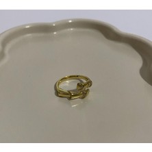 Xuping Ayarlamalı Bambo Gold Yüzük