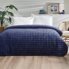 Özdilek Çift Kişilik Fluffy Yatak Örtüsü Navy (Donanma Mavisi)