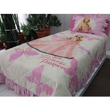 Taç Lisanlı Barbie As The Princess And The Pauper Yatak Örtüsü-Tek Kişilik