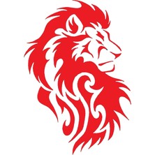 Miyrem Autosticker^#aslan Başı Tasarım Sticker (Oto-Motor-Laptop-Duvar-Dekor) 30 x 45 cm