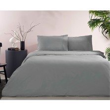 Taç Ranforce Basic Queen Size Nevresim Takımı Gri