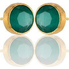 Kadir Jewellery 22 Ayar Altın Kaplama Kadın Minimal Küpe -El Işçiliği ve Hipoalerjenik Küpe