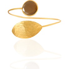 Kadir Jewellery 22 Ayar Altın Kaplama Zirkon Taşlı Ayarlanabilir Trend Bilezik