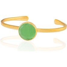 Kadir Jewellery Zirkon Taşlı Ayarlanabilir 22 Ayar Altın Kaplama Bilezik