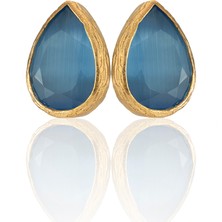 Kadir Jewellery 22 Ayar Altın Kaplama Kadın Minimal Küpe -El Işçiliği ve Hipoalerjenik Küpe