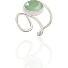 Kadir Jewellery 925 Ayar Gümüş Kaplama Zirkon Taşlı  Kadın Minimal Yüzük