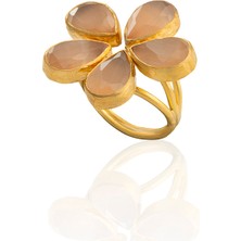 Kadir Jewellery 22 Ayar Altın Kaplama Zirkon Taşlı Kadın Vintage Yüzük