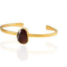 Kadir Jewellery Zirkon Taşlı Ayarlanabilir 22 Ayar Altın Kaplama Bilezik