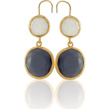 Kadir Jewellery 22 Ayar Altın Kaplama Kadın Inci Küpe -El Işçiliği ve Hipoalerjenik Küpe