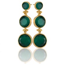 Kadir Jewellery 22 Ayar Altın Kaplama Vintage Küpe -El Işçiliği ve Hipoalerjenik Küpe