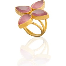 Kadir Jewellery 22 Ayar Altın Kaplama Zirkon Taşlı Kadın Otantik Yüzük