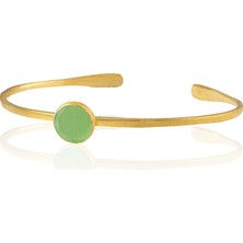 Kadir Jewellery Zirkon Taşlı Ayarlanabilir 22 Ayar Altın Kaplama Bilezik