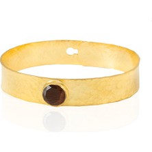 Kadir Jewellery 22 Ayar Altın Kaplama El Işçiliği Zirkon Taşlı Kadın Kelepçe Bilezik