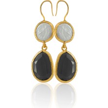 Kadir Jewellery 22 Ayar Altın Kaplama Kadın Inci Küpe -El Işçiliği ve Hipoalerjenik Küpe