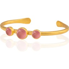 Kadir Jewellery 22 Ayar Altın Kaplama Zirkon Taşlı Ayarlanabilir Vintage Bilezik