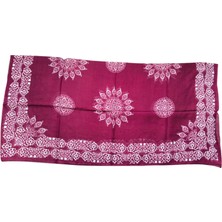 Akbal Pamuk Yazma Bordo