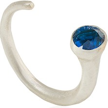 Kadir Jewellery 925 Ayar Gümüş Kaplama Zirkon Taşlı Ayarlanabilir Kadın Minimal Yüzük