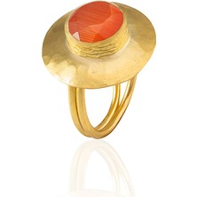 Kadir Jewellery 22 Ayar Altın Kaplama Zirkon Taşlı Kadın Vintage Yüzük