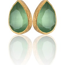 Kadir Jewellery 22 Ayar Altın Kaplama Kadın Minimal Küpe -El Işçiliği ve Hipoalerjenik Küpe