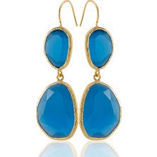 Kadir Jewellery 22 Ayar Altın Kaplama Kadın Sallantılı Küpe -El Işçiliği ve Hipoalerjenik Küpe