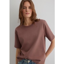 Mavi Kahverengi Basic Tişört 1613110-70387