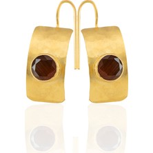 Kadir Jewellery 22 Ayar Altın Kaplama Kadın Minimal Küpe -El Işçiliği ve Hipoalerjenik Küpe