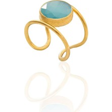 Kadir Jewellery 22 Ayar Altın Kaplama Kadın Zirkon Taşlı Yüzük