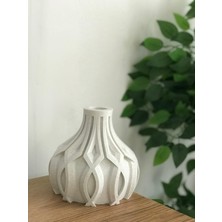 3D Yazıcı ile Üretilmiş Pla Mermer Desenli Vazo (16X16X15 Cm)