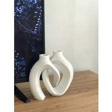 3D Yazıcı ile Üretilmiş Pla Mermer Desenli Vazo (18X11X19 Cm)