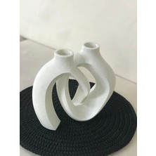 3D Yazıcı ile Üretilmiş Pla Mermer Desenli Vazo (18X11X19 Cm)