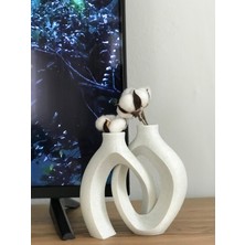 3D Yazıcı ile Üretilmiş Pla Mermer Desenli Vazo (18X11X19 Cm)