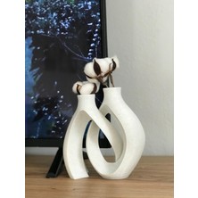 3D Yazıcı ile Üretilmiş Pla Mermer Desenli Vazo (18X11X19 Cm)