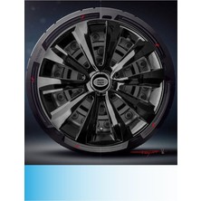 Toyota Verso 16 Inç Jant Kapağı Amblemli Piano Black (4-Adet) 214  MJDT-MB-12496
