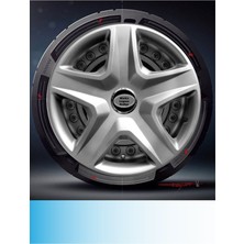 Seat Leon 16 Inç Jant Kapağı Amblemli Gri (4-Adet) 120  MJDT-MB-10838