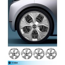 Citroen C2 14 Inç Jant Kapağı Amblemli Gri (4-Adet) 112  MJDT-MB-5701