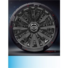 Volkswagen Touran 13 Inç Jant Kapağı Amblemli Piano Black (4-Adet) 207  MJDT-MB-13080