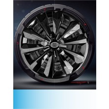 Renault Clio 5 15 Inç Jant Kapağı Amblemli Gri (4-Adet) 220  MJDT-MB-2868