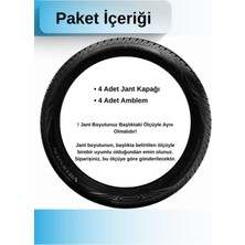 Peugeot Bipper 14 Inç Jant Kapağı Amblemli Gri (4-Adet) 112  MJDT-MB-11620
