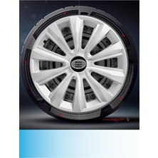 Peugeot Expert 14 Inç Jant Kapağı Amblemli Gri (4-Adet) 144  MJDT-MB-12620