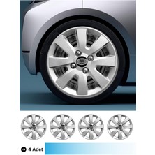 Kia Rio 14 Inç Jant Kapağı Amblemli Gri (4-Adet) 137  MJDT-MB-10421